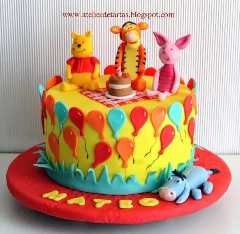 Atelier de Tartas: Tartas Fondant Cumpleaños Winnie the Pooh Atelier de Tartas: Tartas Fondant Cumpleaños Winnie the Pooh
