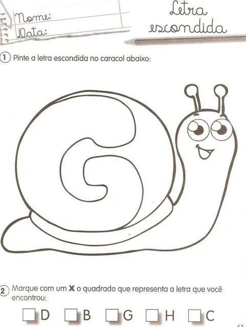 Atividades com a Consoante G - 1001 Maneiras de Alfabetizar ...