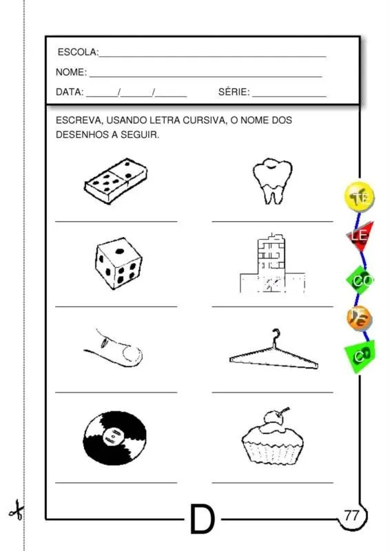 Atividades com a Letra D ~ "Atividades Escolares" Atividades com a Letra D ~ "Atividades Escolares"
