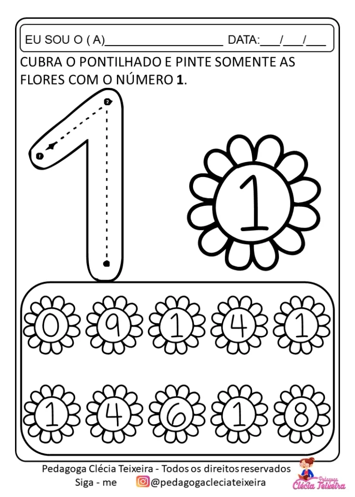 Atividades com números de 0 a 9 para imprimir - Clécia Teixeira Atividades com números de 0 a 9 para imprimir - Clécia Teixeira