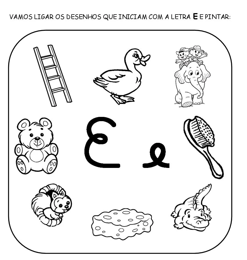 Atividades Pedagógicas: Atividades Letra E - Cursiva Atividades Pedagógicas: Atividades Letra E - Cursiva