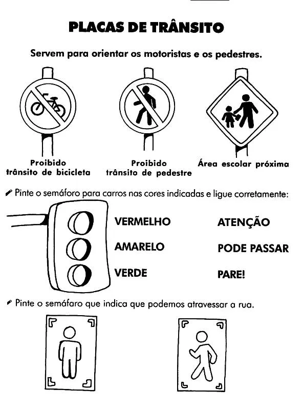 Atividades sobre Trânsito - Mundinho da Criança - Atividades para ...