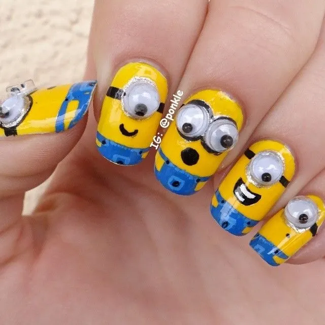 Atractivas uñas decoradas con personajes minions | Moda y ...