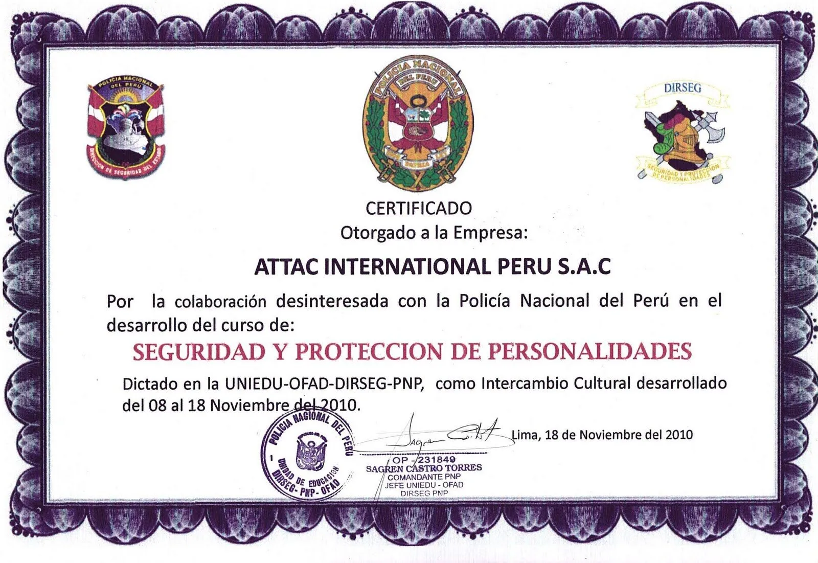 Attac-Peru: Agradecimientos a la empresa ATTAC International-Peru ... Attac-Peru: Agradecimientos a la empresa ATTAC International-Peru ...