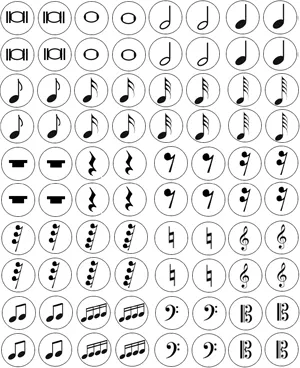 Notas musicales para dibujar - Imagui