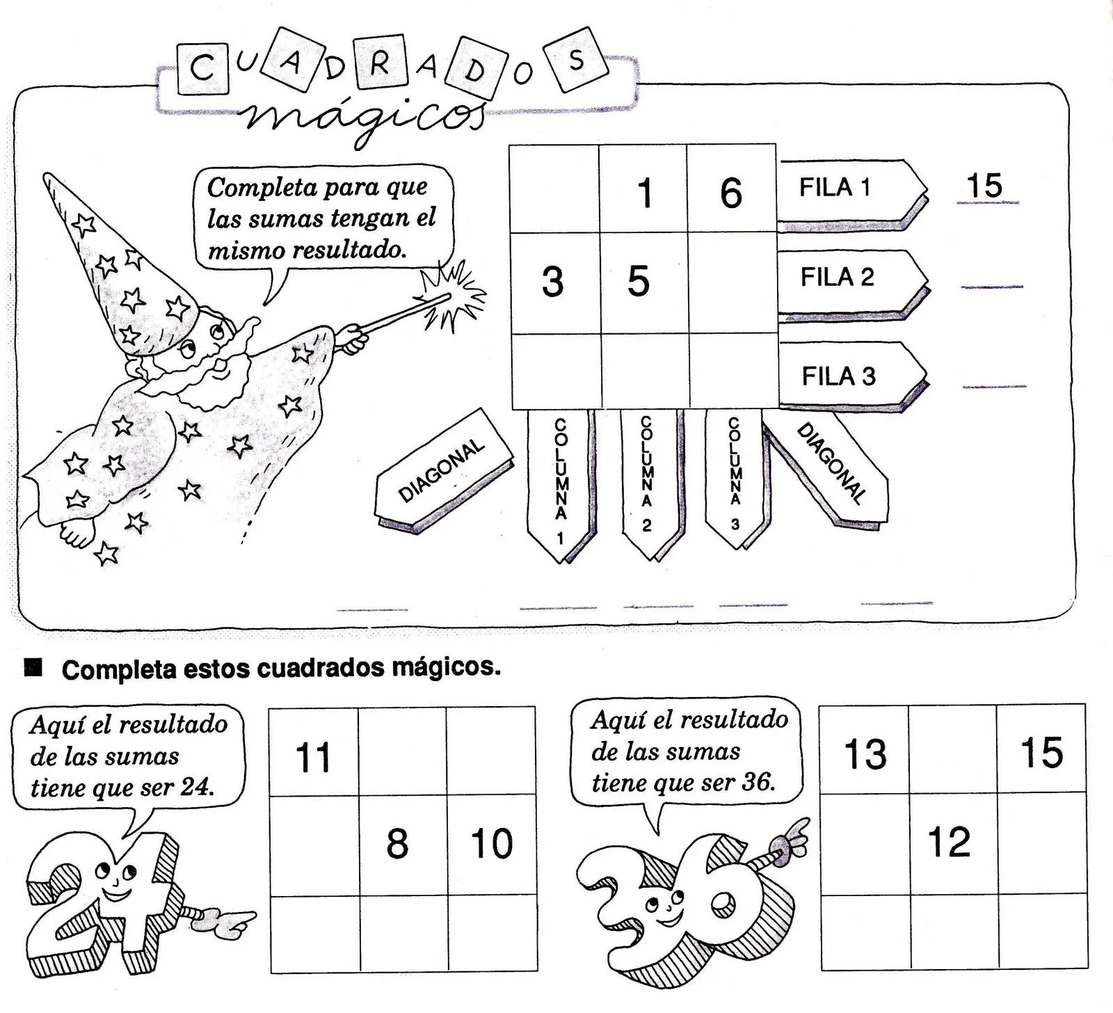 Aula Seño Sory...: Cuadrados mágicos