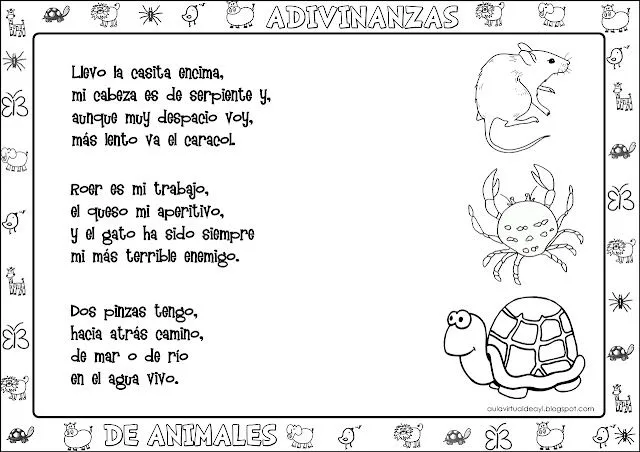 Adivinanzas de animales para niños de tres años - 6 fotos e imágenes ...