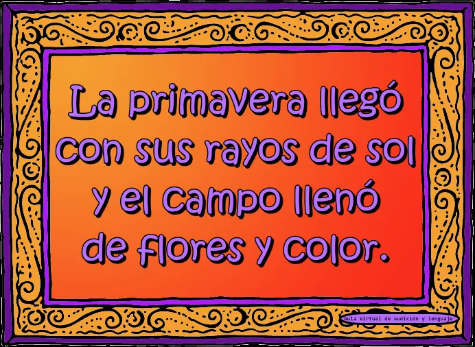 Aula virtual de audición y lenguaje: Poema de primavera