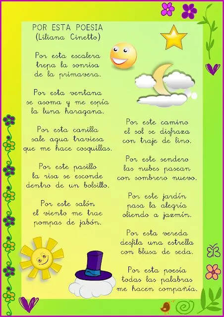 Aula virtual de audición y lenguaje: Poemas de primavera Aula virtual de audición y lenguaje: Poemas de primavera