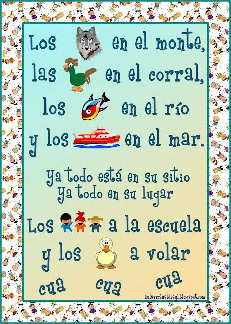 Aula virtual de audición y lenguaje: Poemas para la vuelta al cole Aula virtual de audición y lenguaje: Poemas para la vuelta al cole