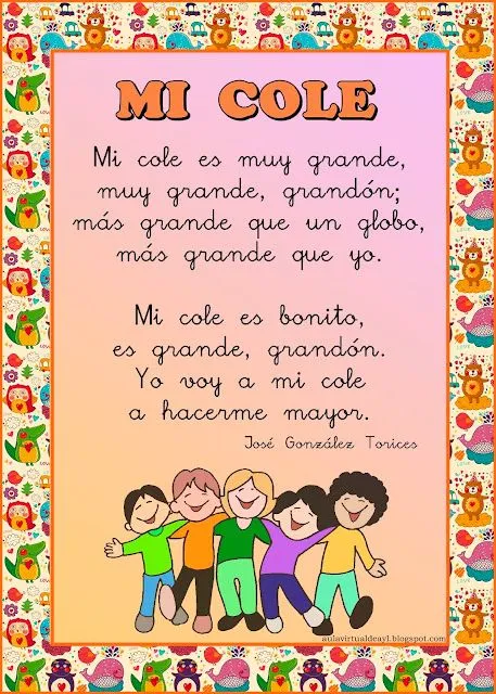 Aula virtual de audición y lenguaje: Poemas para la vuelta al cole Aula virtual de audición y lenguaje: Poemas para la vuelta al cole