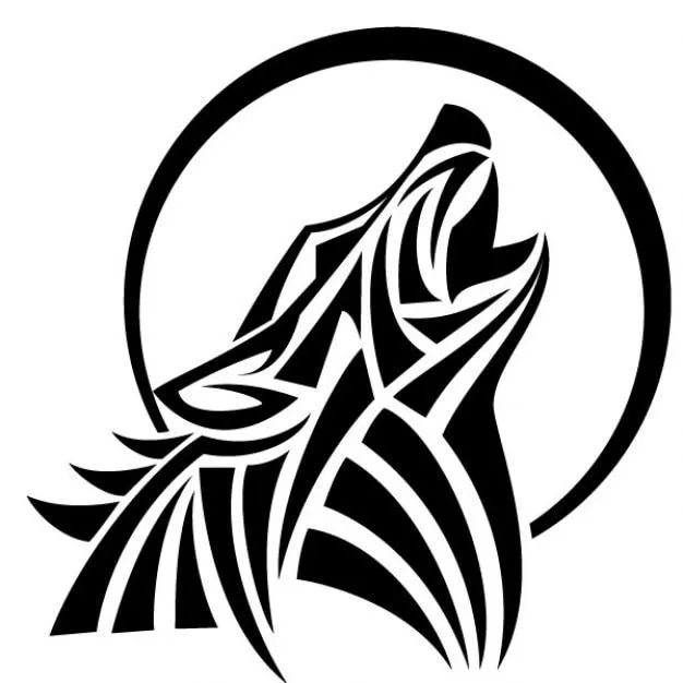 Aullido del lobo vector estilo tribal | Descargar Vectores gratis Aullido del lobo vector estilo tribal | Descargar Vectores gratis