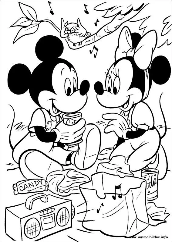 Ausmalbilder von Minni Maus zum Drucken