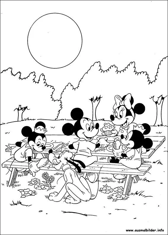 Ausmalbilder von Minni Maus zum Drucken