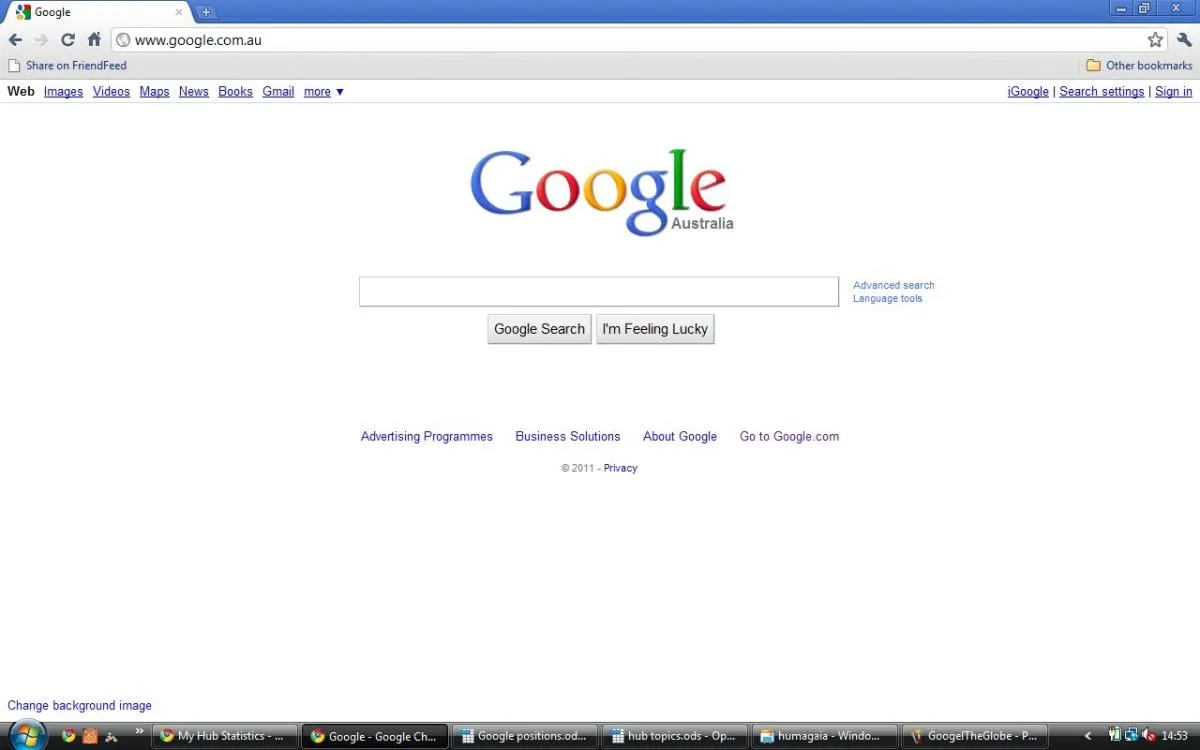 Australia Google AUS: Google Oz: Search, Webhp, English: www ...
