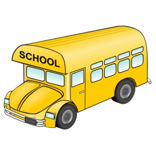 Autobús escolar del dibujo animado fotoescultura vertical | Zazzle Autobús escolar del dibujo animado fotoescultura vertical | Zazzle