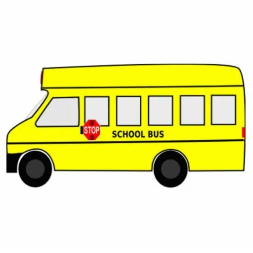 Autobús escolar del dibujo animado fotoescultura vertical | Zazzle Autobús escolar del dibujo animado fotoescultura vertical | Zazzle