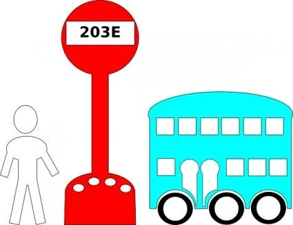 Autobuses Estación Dibujos Animados Clip Art-Vector Clip Art ...