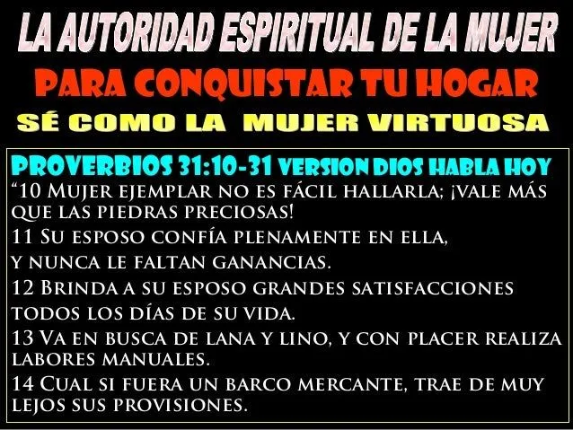 La autoridad espiritual de la mujer