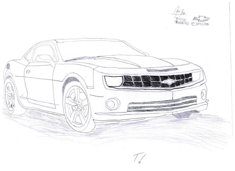 Camaro 2013 para dibujar - Imagui