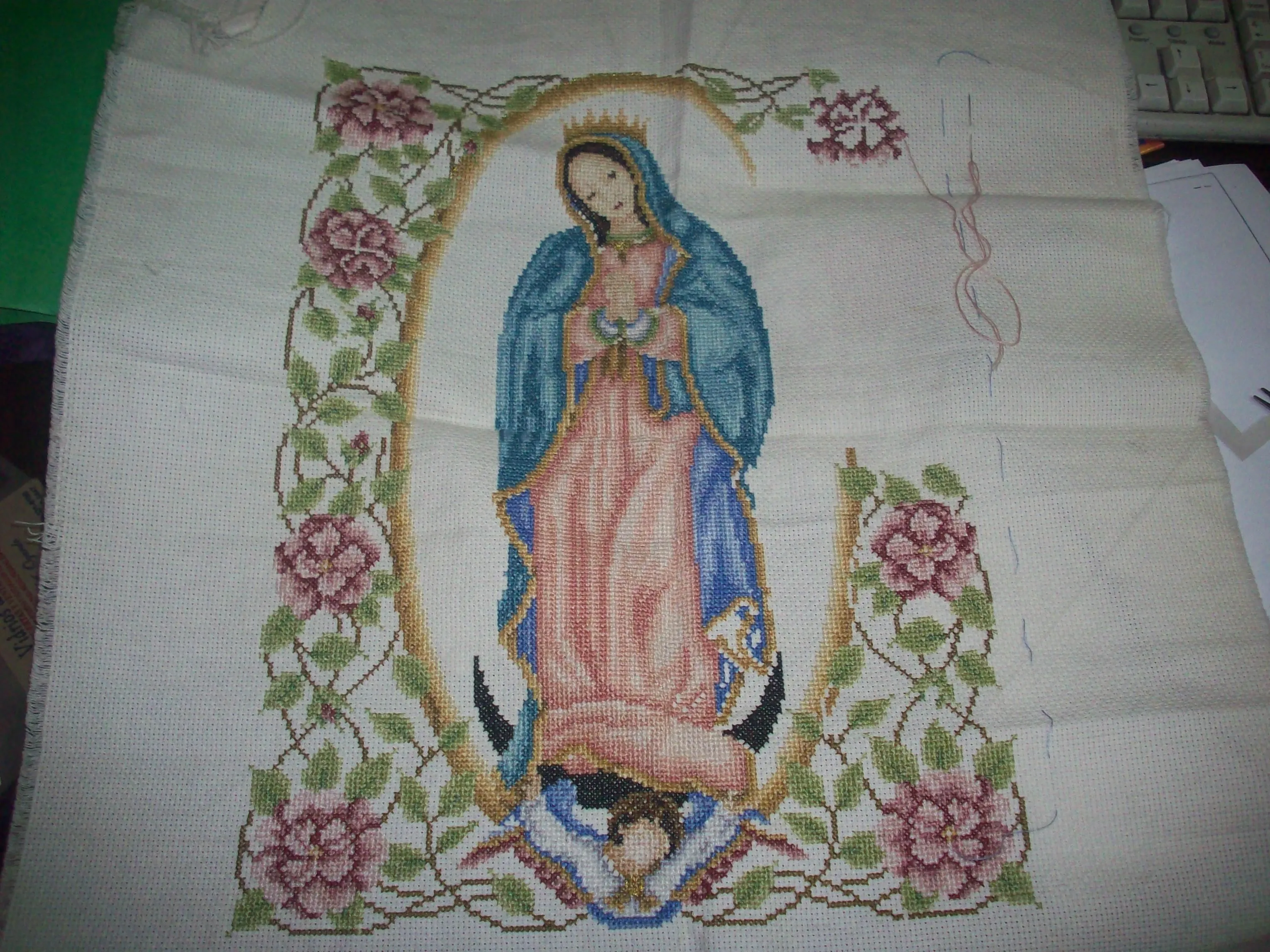 Virgen de Guadalupe bordada - Imagui