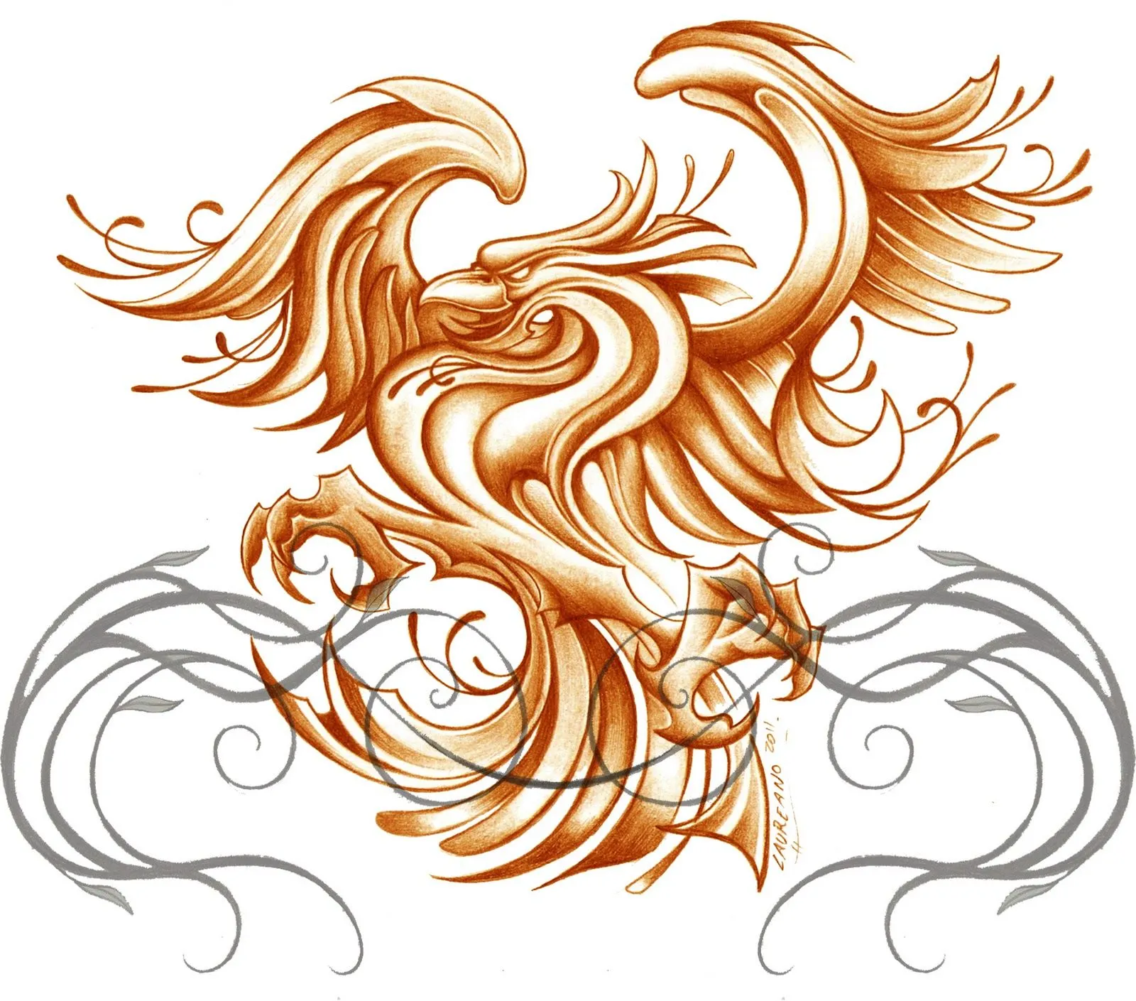 Ave Fenix diseño para tattoo - Taringa!