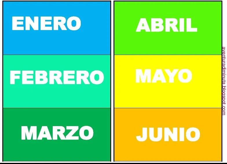 AVENTURA DIMINUTA: LOS MESES DEL AÑO