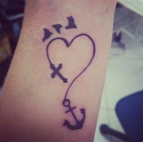Aves, Cruz, Corazón y Ancla | Tatuajes, Frases and Google Aves, Cruz, Corazón y Ancla | Tatuajes, Frases and Google