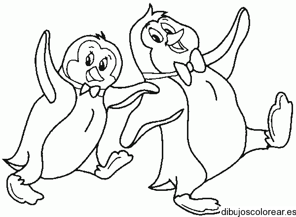 Pareja de pingüinos para dibujar - Imagui