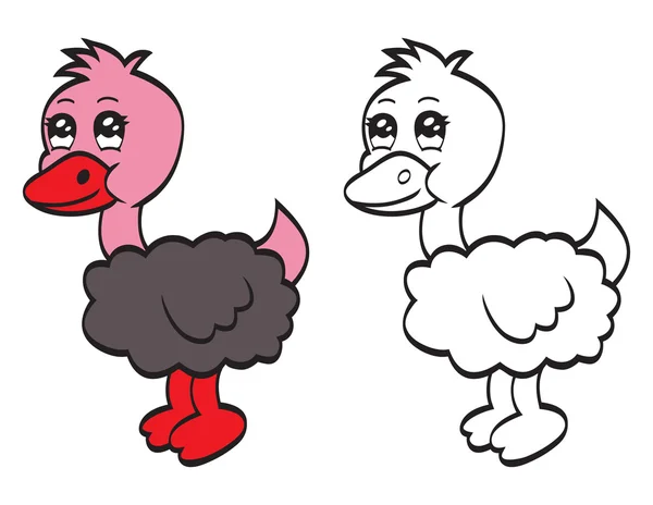 Avestruz cute dibujos animados — Vector stock © Bastetamon #21278961 Avestruz cute dibujos animados — Vector stock © Bastetamon #21278961