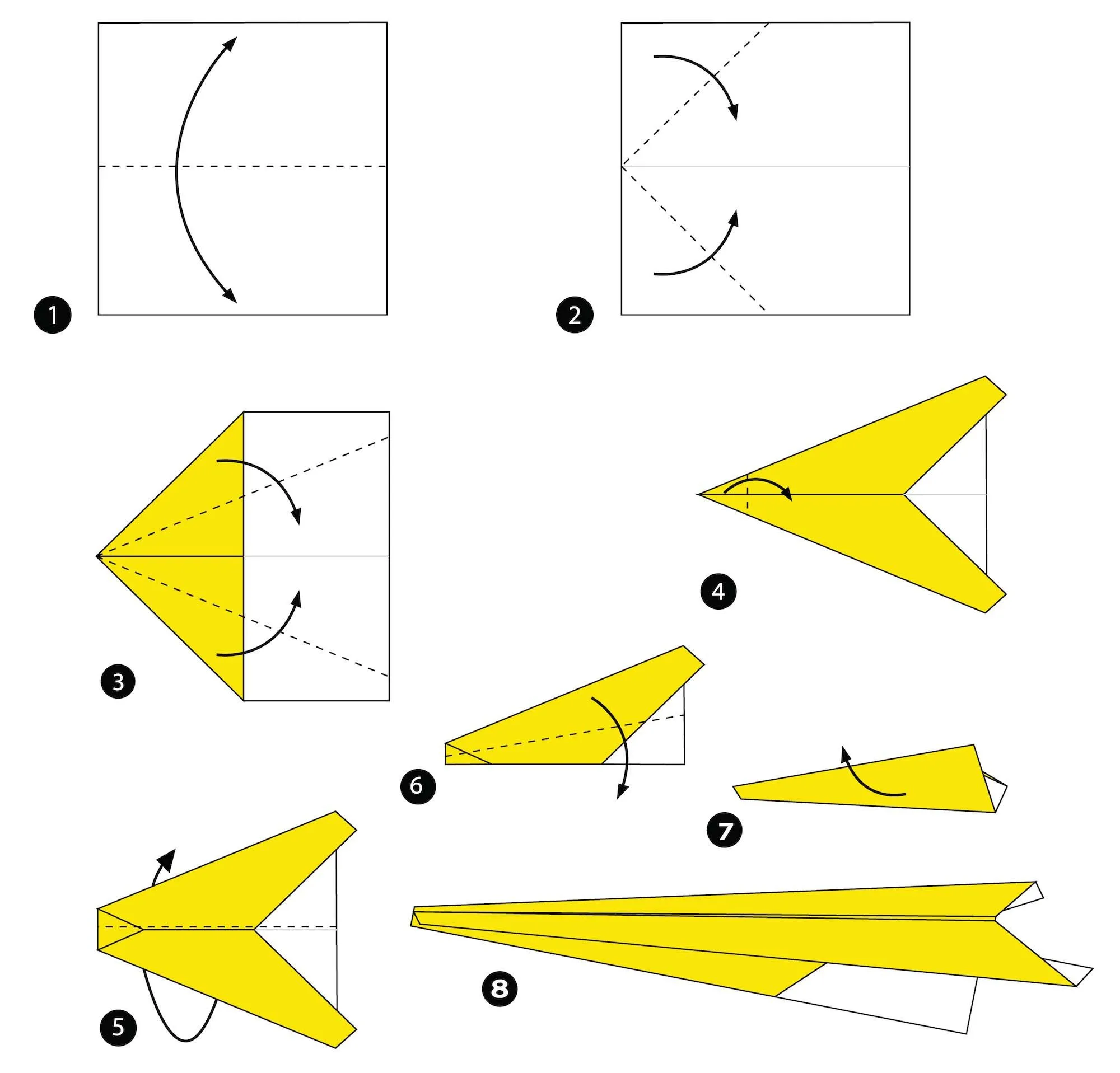 Cómo hacer un avión de papel que vuele mucho tiempo + 10 plantillas Cómo hacer un avión de papel que vuele mucho tiempo + 10 plantillas