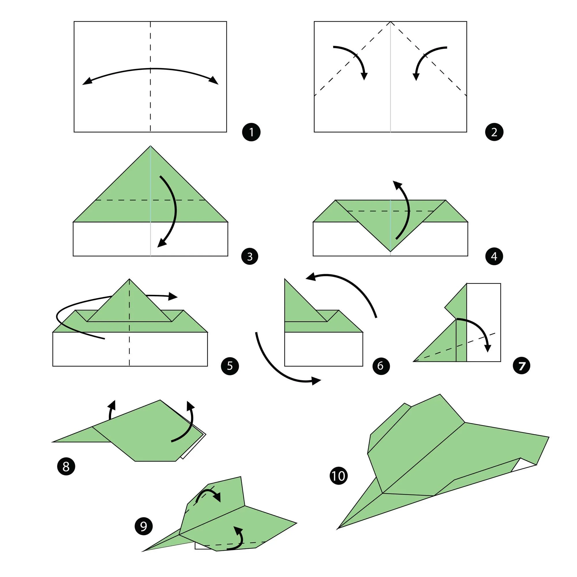 Cómo hacer un avión de papel que vuele mucho tiempo + 10 plantillas Cómo hacer un avión de papel que vuele mucho tiempo + 10 plantillas