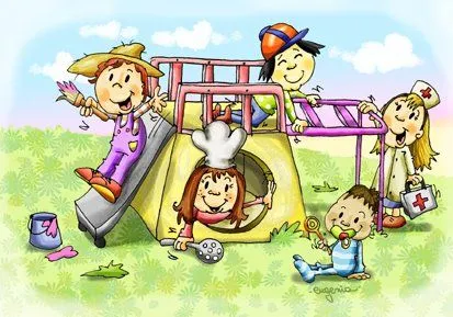 Dibujo niños a color - Imagui