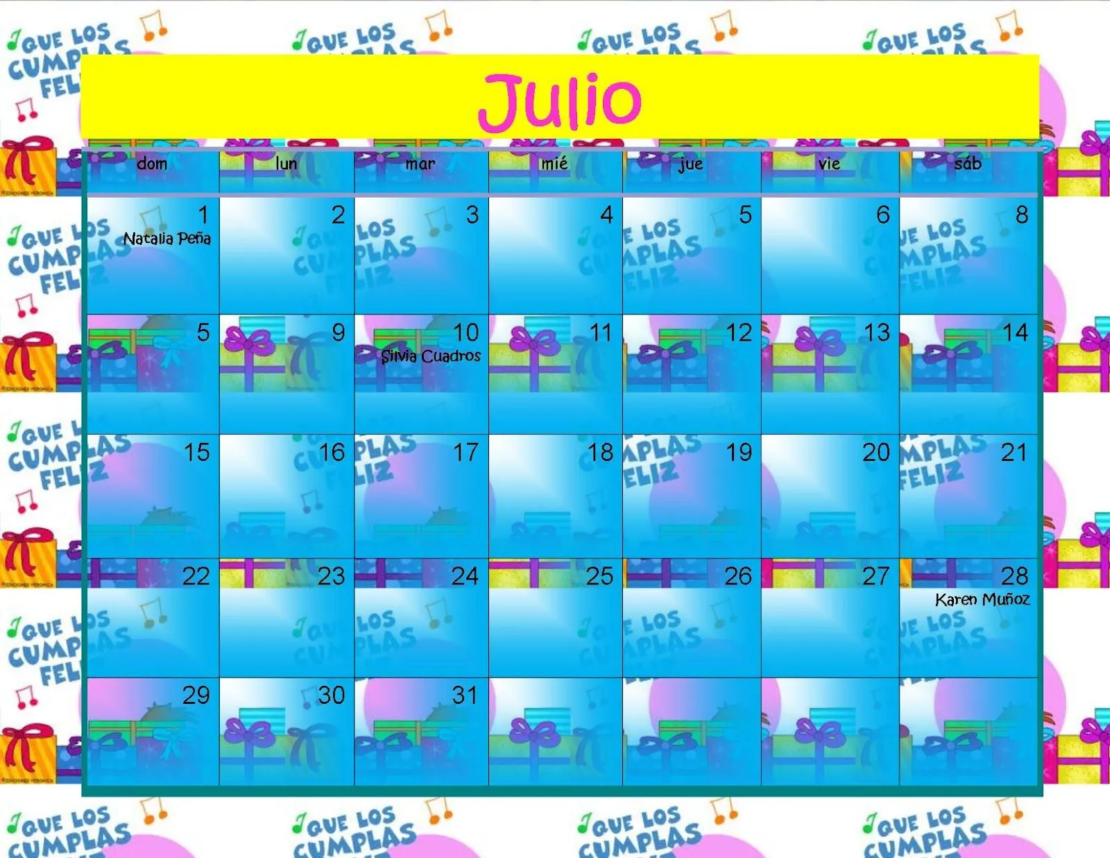 Aylin Arambula Palomino: calendario cumpleaños