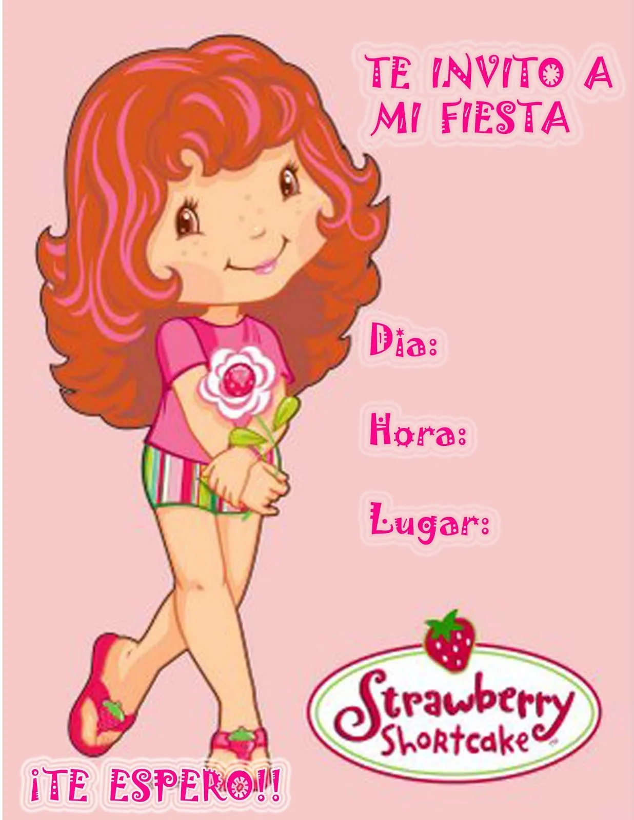 MUNDO DE INVITACIONES*: invitaciones Rosita Fresita para imprimir MUNDO DE INVITACIONES*: invitaciones Rosita Fresita para imprimir