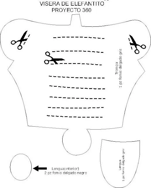 Moldes de visera de animales - Imagui