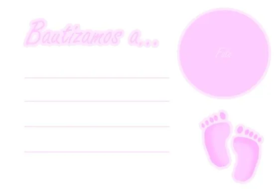 Invitaciónes para bautizo gratis para editar con foto - Imagui