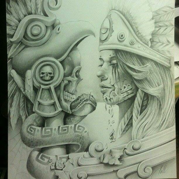 Azteca... | Lowrider Arte | Pinterest