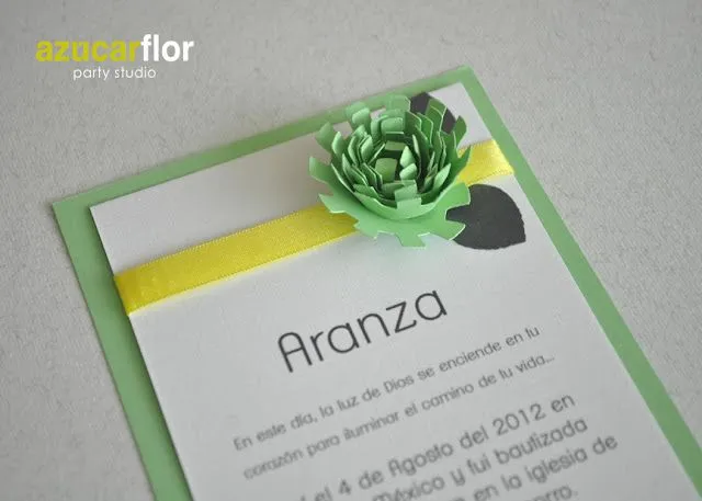 AZUCAR FLOR party studio: Invitaciones de flores AZUCAR FLOR party studio: Invitaciones de flores