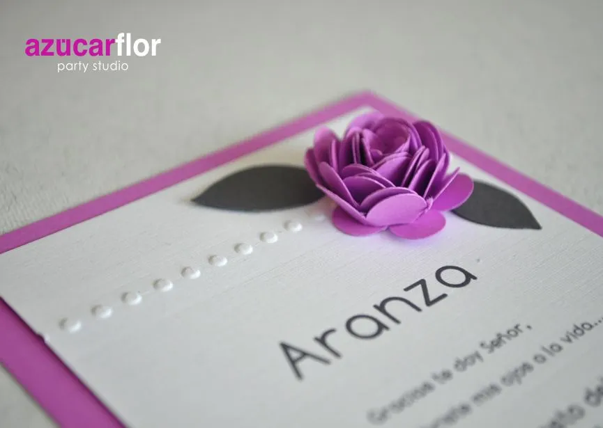 AZUCAR FLOR party studio: Invitaciones de flores