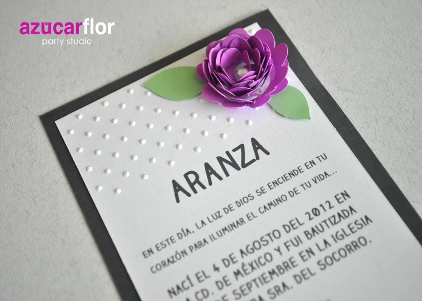 AZUCAR FLOR party studio: Invitaciones de flores AZUCAR FLOR party studio: Invitaciones de flores