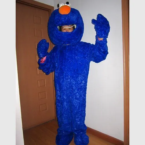 Azul de halloween elmo personaje de dibujos animados de cosplay ...