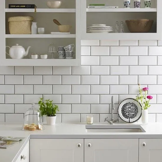 Azulejos biselados en la cocina | Estilo Escandinavo