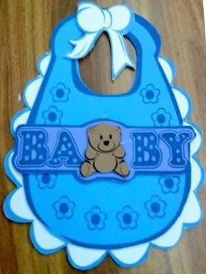 Como hacer babero para baby shower | Manualidades para Baby Shower ... Como hacer babero para baby shower | Manualidades para Baby Shower ...