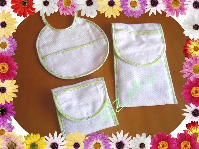 BABERO Y JUEGO DE BOLSAS PARA EL BIBERON Y CHUPETE PARA BORDAR A ... BABERO Y JUEGO DE BOLSAS PARA EL BIBERON Y CHUPETE PARA BORDAR A ...