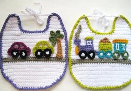 baberos bebe a crochet | Aprender manualidades es facilisimo.com