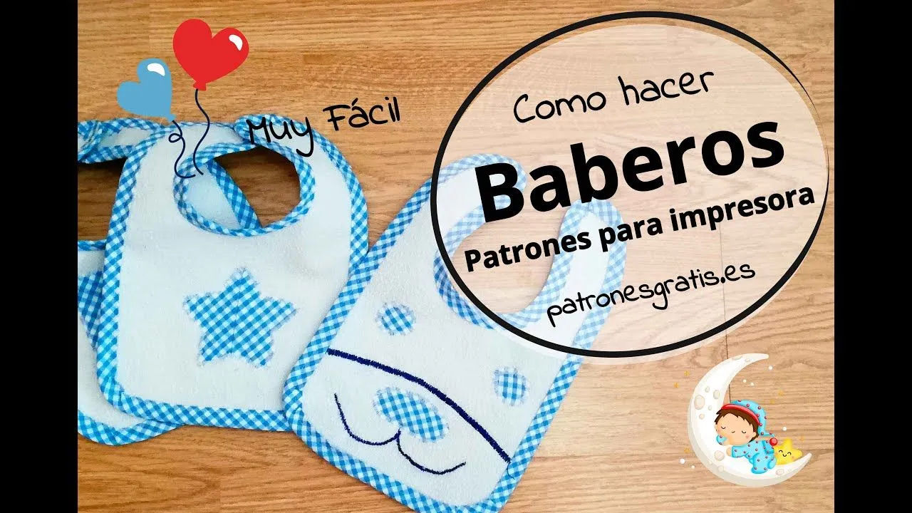 Como hacer baberos para bebe paso a paso - Patrones gratis para impresora - YouTube Como hacer baberos para bebe paso a paso - Patrones gratis para impresora - YouTube