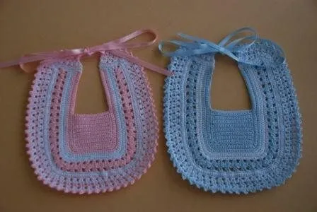 Como hacer baberos crochet paso a paso - Imagui