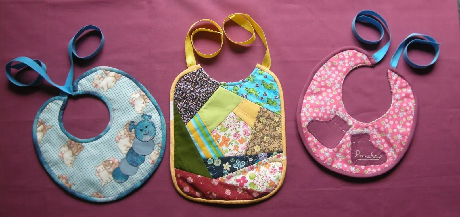 Baberos de patchwork 4 ~ La Boutique de las Manualidades Baberos de patchwork 4 ~ La Boutique de las Manualidades