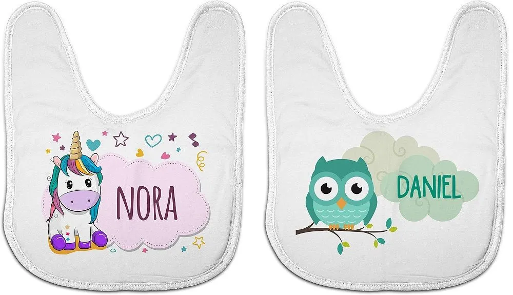 Baberos personalizados ❤ Baberos con nombre punto de cruz - Bamboo Baberos personalizados ❤ Baberos con nombre punto de cruz - Bamboo